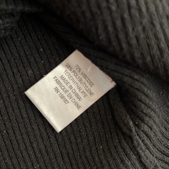 Milly Black Puff Balloon Sleeve Ribbed Sweater - Picture 6 of 8